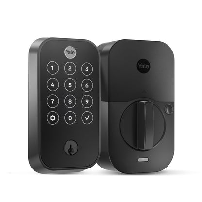 Yale Assure Lock 2 Touch Deadbolt, Black Suede Key-Free Smart Entry Door Lock with Wi-Fi Connected Touchscreen Keypad and Fingerprint Scanner for Code Entry and Remote Access, YRD450-F-WF1-BSP