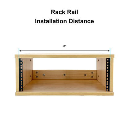 FMUSER 4U Vertical Wall Mount Rack Rails with M6 Rack Mount Screws and Cage Nuts Set for DIY Server and Network Switch Racks