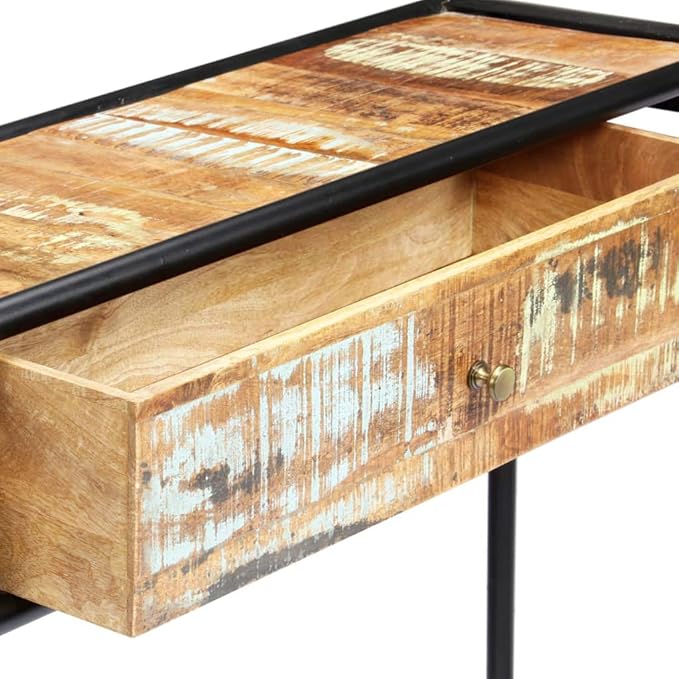 Console Table with 1 Drawer and 2 Compartments, 46.5"x11.8"x29.5" Solid