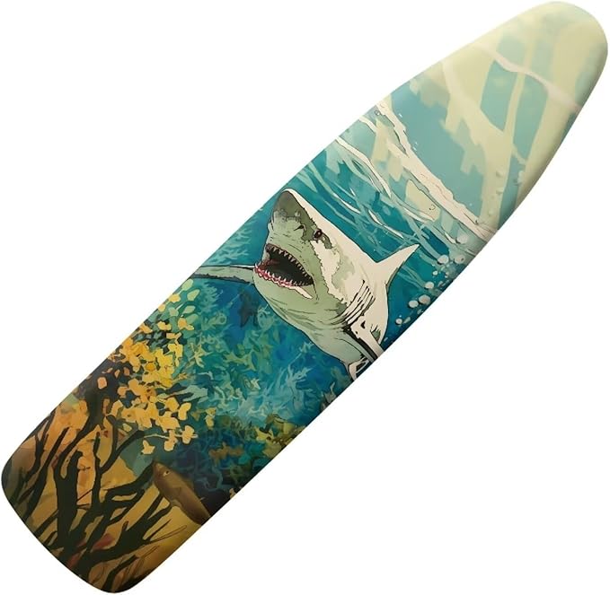 Sprowallow Shark Ironing Board Cover and Pad 15x54 Inch Stain Resistant Thick