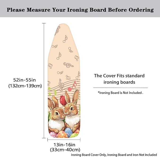 Bunny Ironing Board Cover for Easter Music Note Ironing Board Covers Standard