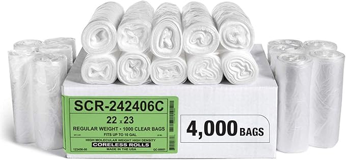 Aluf Plastics 6-8 Gallon Trash Bags Source Reduction Series Value High Density