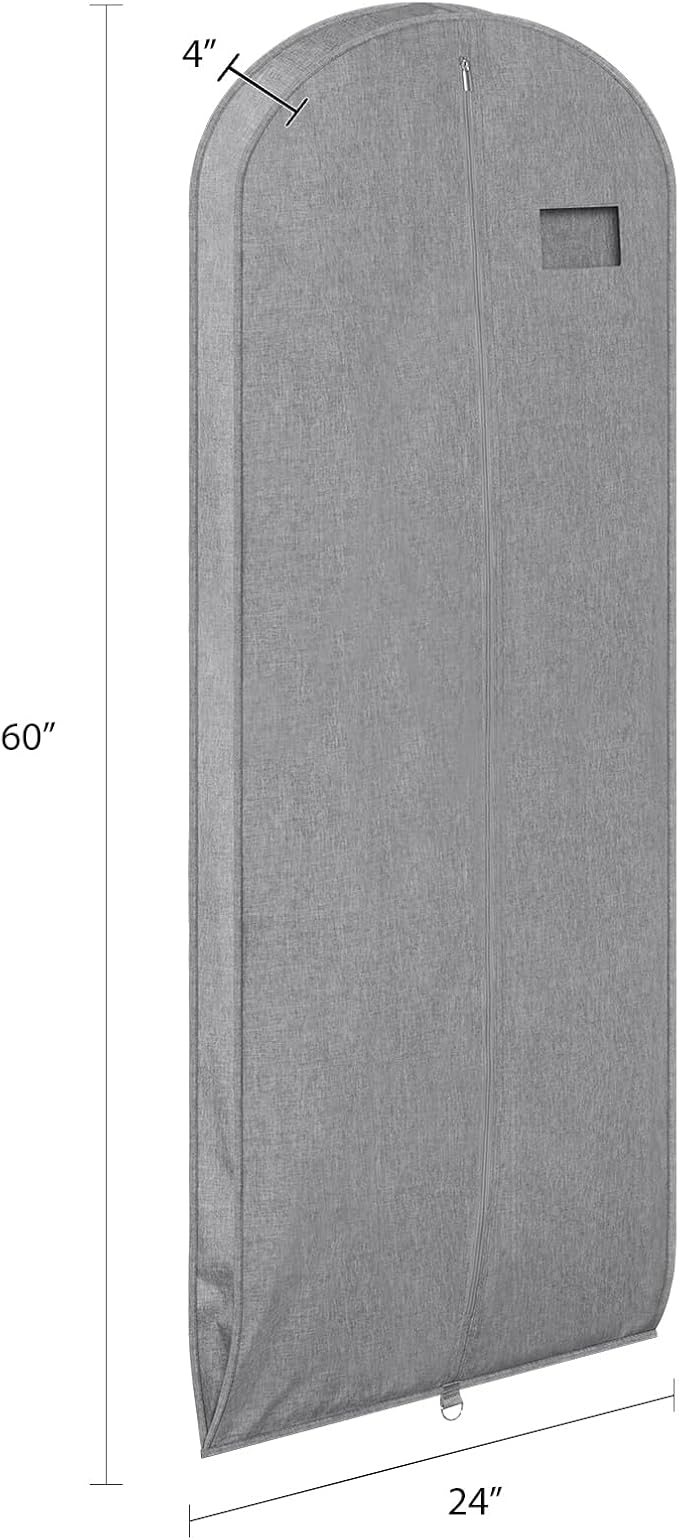 Univivi Garment Bags for Hanging Clothes, 60 Inch Suit Cover Bags for Closet