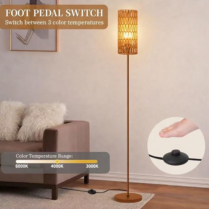 Ruiever Floor Lamp for Living Room, Farmhouse Floor lamp, Modern Standing lamp
