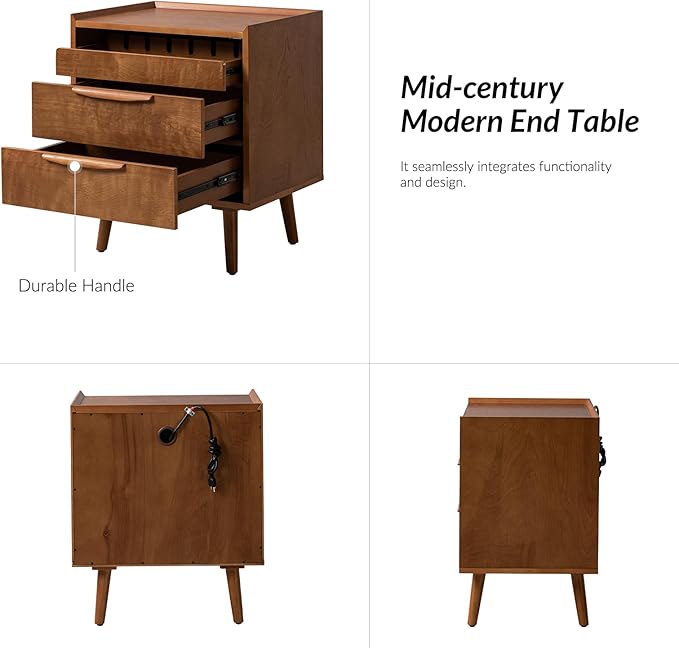 HULALA HOME 2 Drawer End Table
