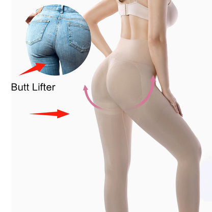 +MD Shapewear for Women Tummy Control Seamless High Waisted Light Compression Footless Tights Leggings