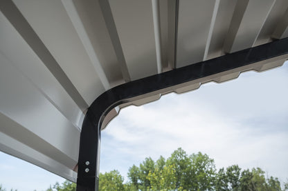 Arrow Sheds Amazon Exclusive 12' x 20' x 7' 29-Gauge Carport with Galvanized Steel Roof Panels and Enclosure Kit, Eggshell