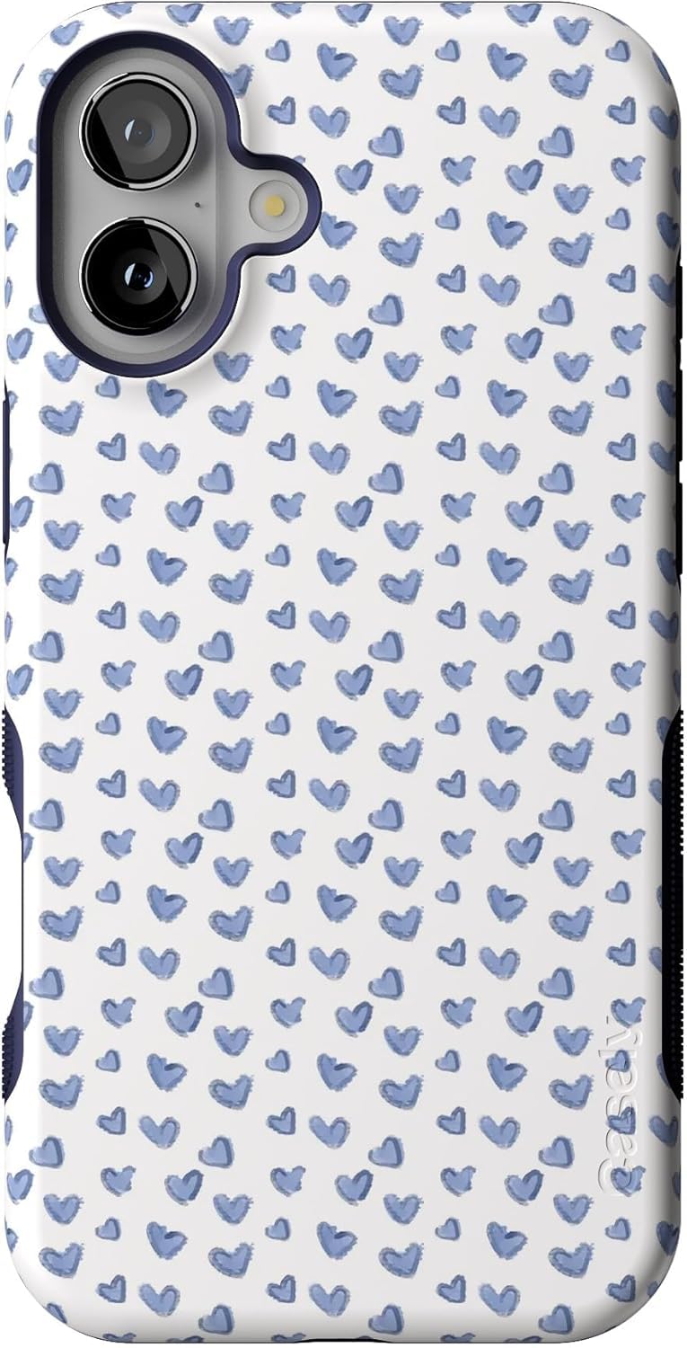 Casely iPhone 16 Plus Case | Blue Stripes | Sunday Best | Compatible with MagSafe | Bold Protective Design