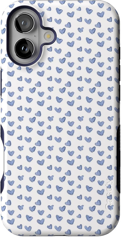 Casely iPhone 16 Plus Case | Blue Stripes | Sunday Best | Compatible with MagSafe | Bold Protective Design