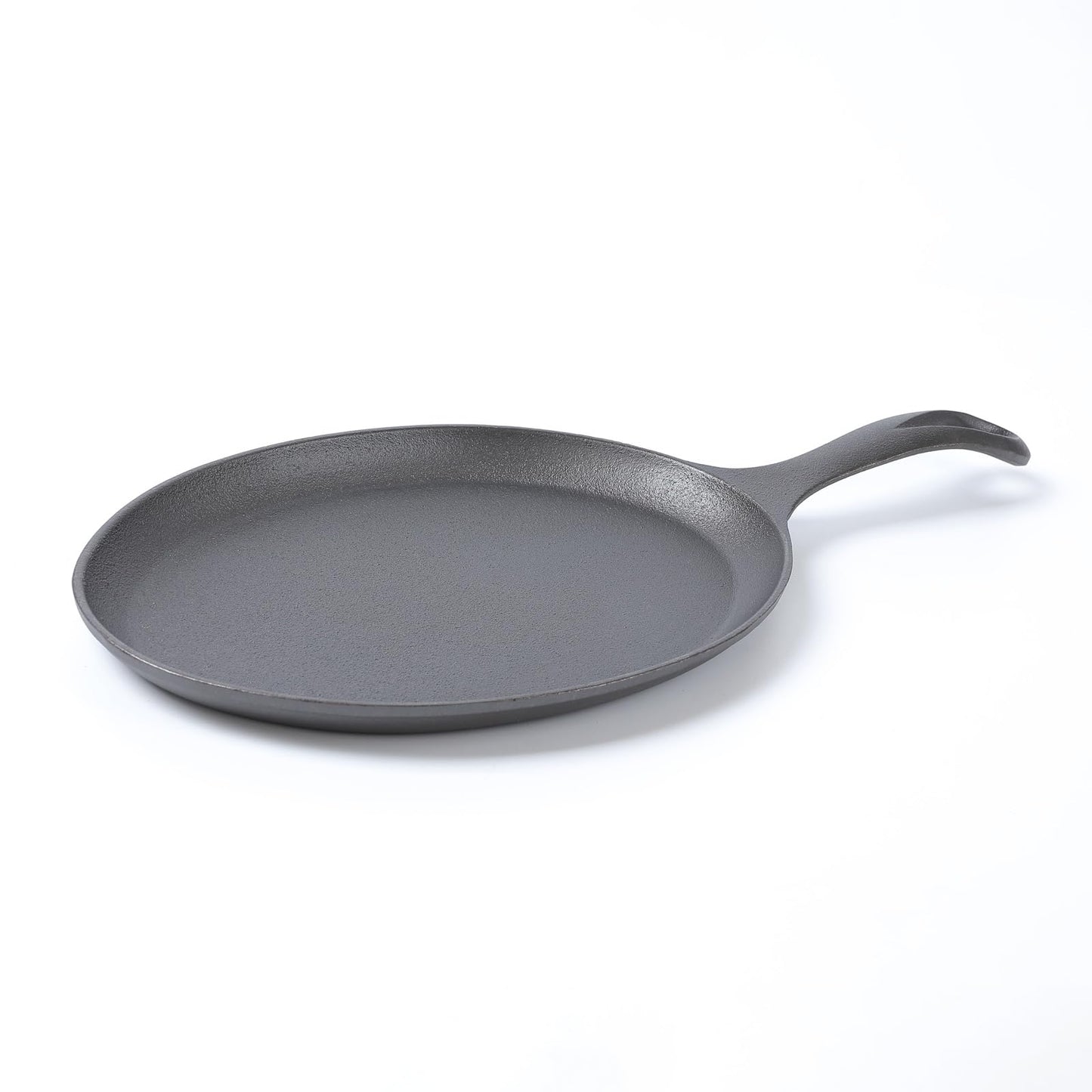 HAWOK Cast Iron Fajita Plate, 15.35''Lx7.09''W, with Bamboo Tray and Handle Holder, Pre-seasoned, Set of 12