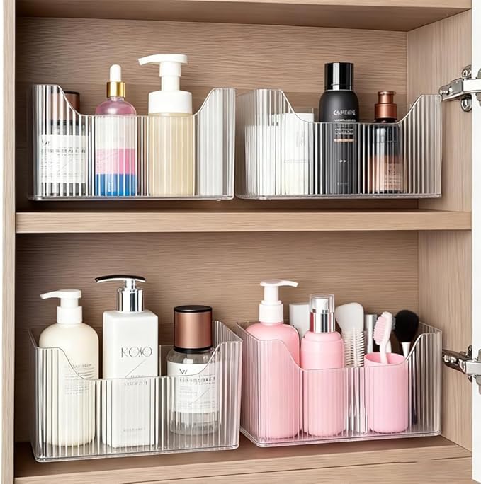 Acrylic Wall Mounted Storage Racks, Transparent Plastic Makeup Box Stackable