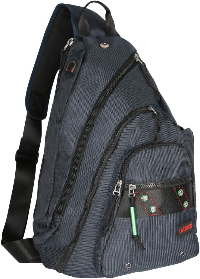 Sling Backpack, Sling Bag for Laptop, Crossbody Bag for Men, Larswon Shoulder Bag for Women, Laptop Backpack, Backpack