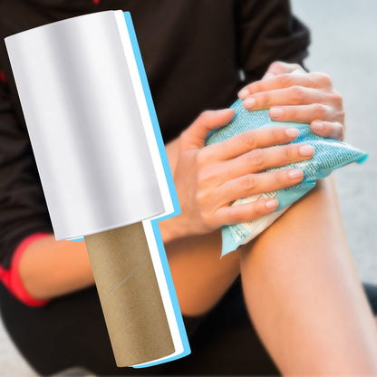 Outus 4 Pack Wrap Plastic Film with Handle Plastic Bags for Ice Tattoo Wrap Suitable for Athletic Trainers to Hold Ice Packs in Place for Moving Supplies Stretch Shrink Film, 5 Inch x 500 Ft Each