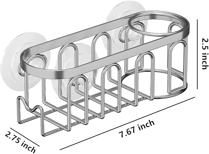 Sink Caddy Sponge Holder for Kitchen Sink 2 Suspension Options, SUS304