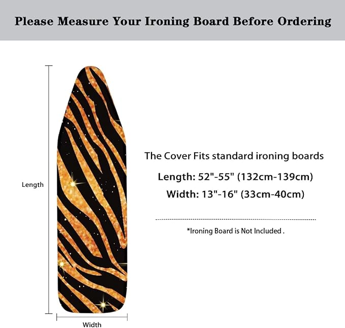GLENLCWE Wild Bronze Stripe Ironing Board Cover