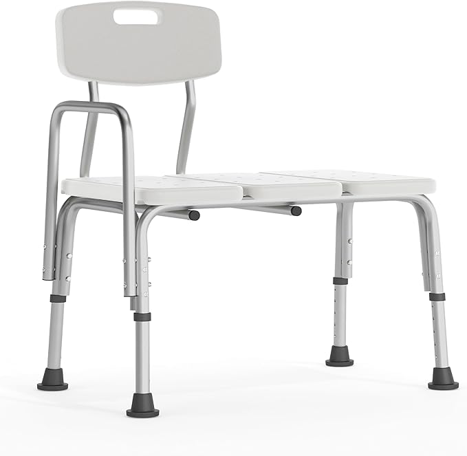 Flash Furniture HERCULES Series 300 Lb. Capacity Adjustable White Bath & Shower