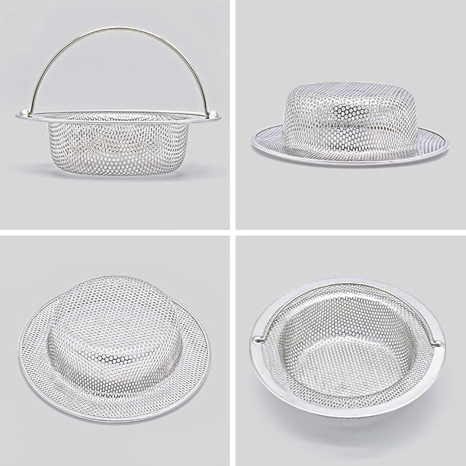 2 Pack Premium 304 Stainless Steel Kitchen Sink Strainer