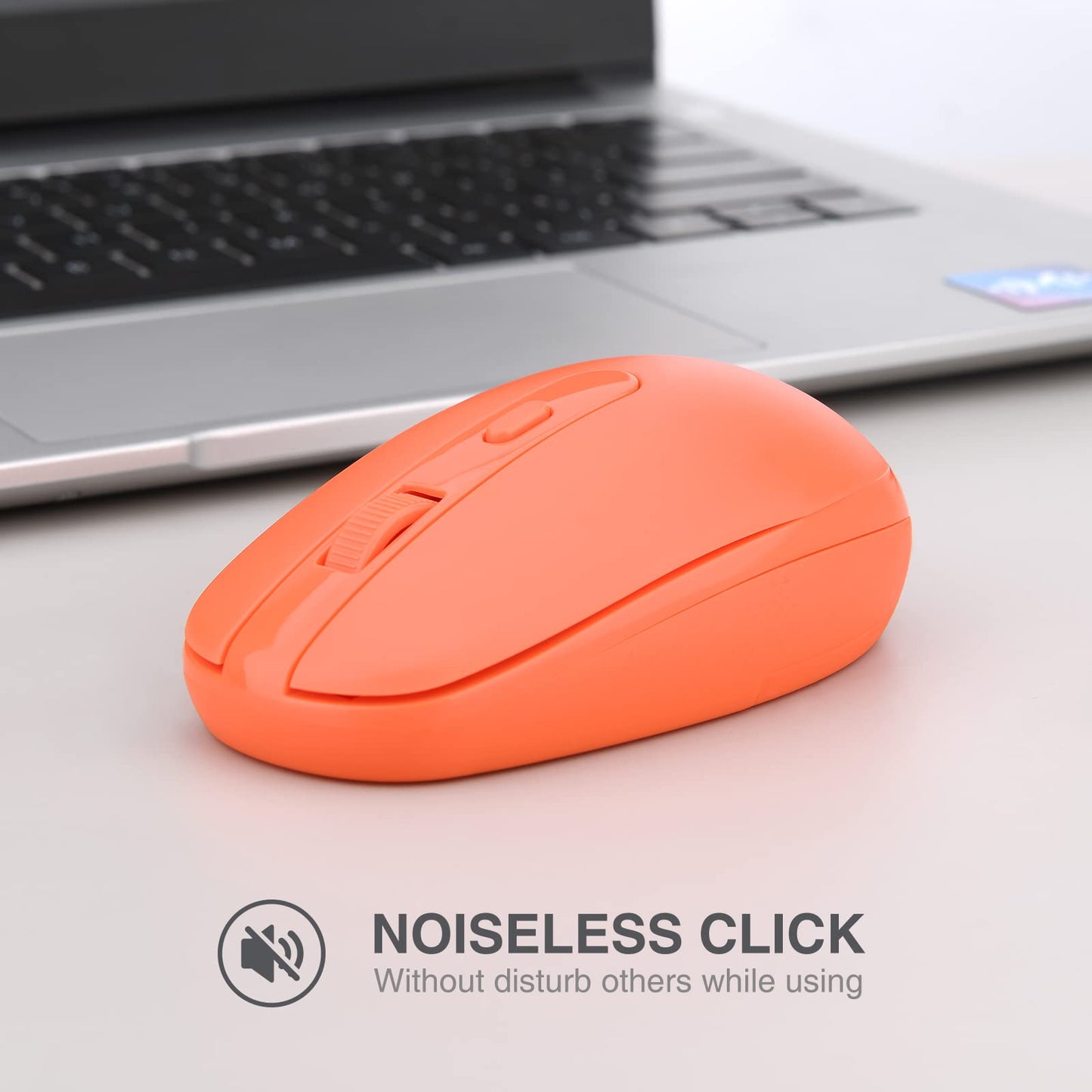 Rii Wireless Mouse RM700 2.4G Silent Mouse with USB Nano Receiver for Laptop,PC,Mac,Chromebook,Windows (Pink)