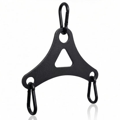 WRIST FIGHT Double to Single Cable Adapter Plate – 5.5mm Carbon Steel for Chest Flys, Rows & Face Pulls – Includes 3 Carabiners – Fits Most Cable Machines & Functional Trainers