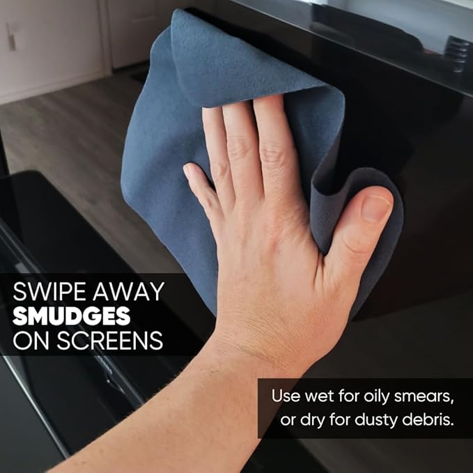 Premium Lens Screen Cleaning Cloth by Microfiber Wholesale | Black | 8”x8” |
