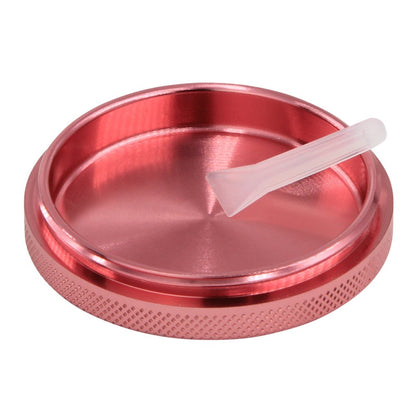 DCOU Premium Aluminium Herb Grinder 2.2 Inches 4 Piece Metal Grinder with Pollen Catcher with Laser Flower Pattern (Pink)