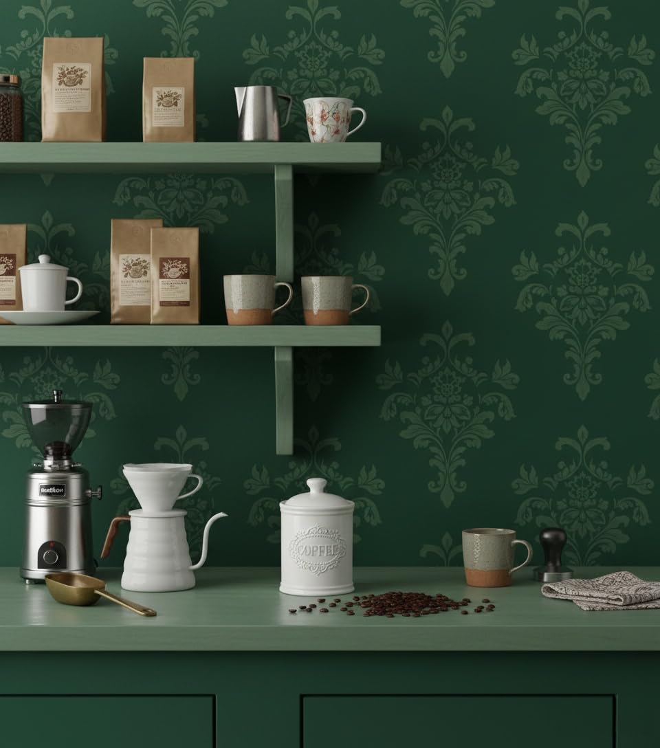 TAWCHES Relief Vine Ceramic Canisters Sets For The Kitchen For Countertop Set of 3 Airtight Coffee Canisters For Ground Coffee Sugar Container Storage Jars With Lids Farmhouse Decor Tea caddies