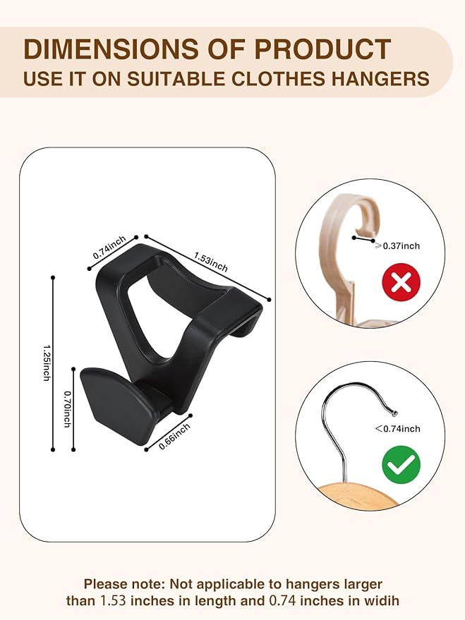 Smartor Clothes Hanger Connector Hooks 30 Pack, Closet Storage and Organization