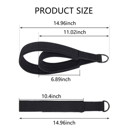 Arisenca Pilates Double Loop Straps with Extra Padding, Adjustable D Ring Reformer Straps for Home Gym, Yoga Stretching, Core Strength Training