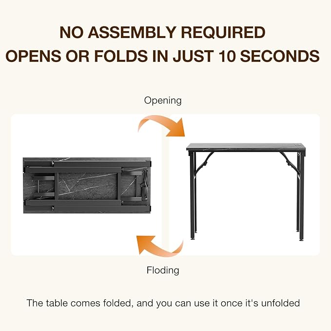 TEMI Small Computer Desk Folding Table