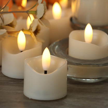 EZiGarden Flameless LED Votive Candles, Battery Operated Fake LED Lights Electric Flickering Candles for Wedding Party Halloween Christmas Party Theme Party, Holiday Decor Home Decorations, Set of 36
