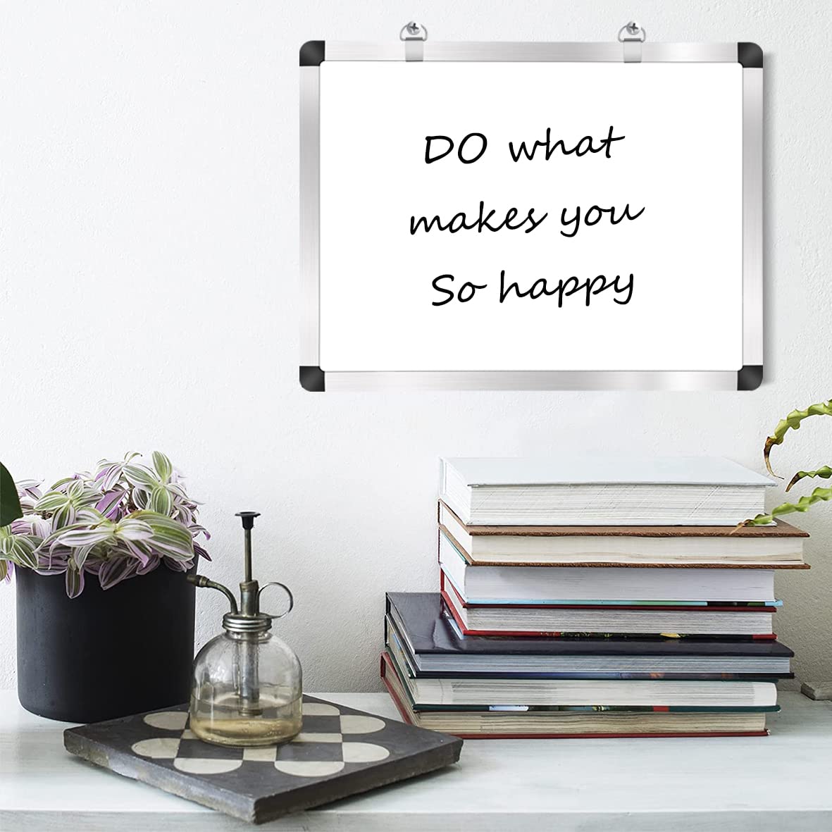 TORASO Dry Erase Monthly Calendar Board, Magnetic Surface Whiteboard for Wall, Office/School/Home, Aluminum Frame Hanging Board 11.8"x 15.7"(YL-Silver-3040-A)