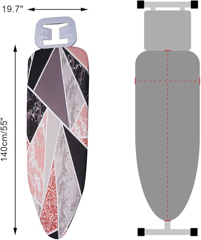 Ironing Board Cover and Pad Extra Thick Padding 19 X 52 Inch Fits Large and