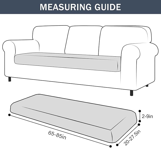 CONRUSER Stretch Cushion Cover, Soft Velvet Plush Cushion Slipcovers Loveseat