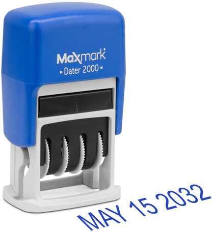 MaxMark 2000 Dater Self Inking Date Stamp - Blue
