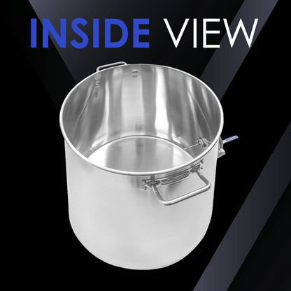 CONCORD Stainless Steel Home Brew Kettle Stock Pot (Weldless Fittings) (60 QT/ 15 Gal)