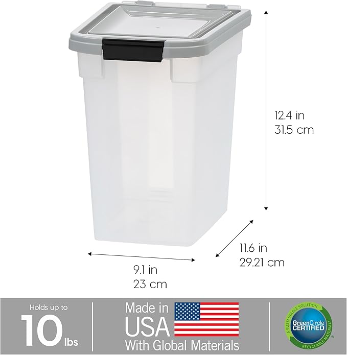 IRIS USA Airtight Dog Food Storage Container, WeatherPro,