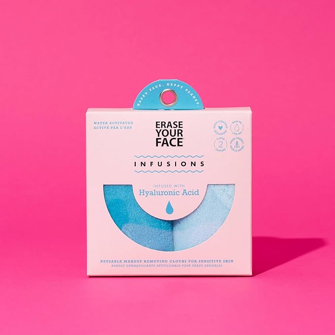 ERASE YOUR FACE Infusions Reusable Makeup Remover Cloths