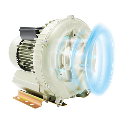 Air Pump Blower, 110V 370W Industrial Aquaculture Pond Fish Tank Vortex Air Blower Pump 12KPa High Pressure Industrial Air Pump Blower Oxygen Aerator for Liquid Filling Machine