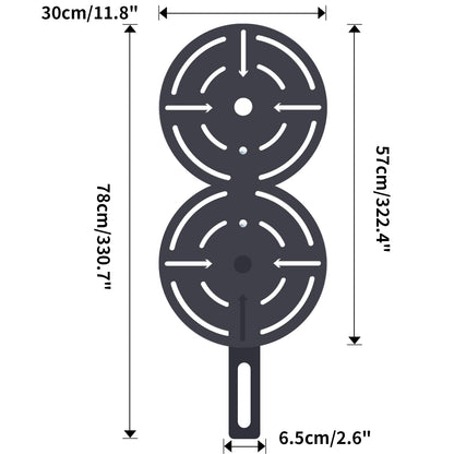 Metal Double Wall Ball Target with Extension Medicine Ball Target Rack Mounted Power Cage Attachments for Strength Endurance Arm Triceps Biceps Workouts