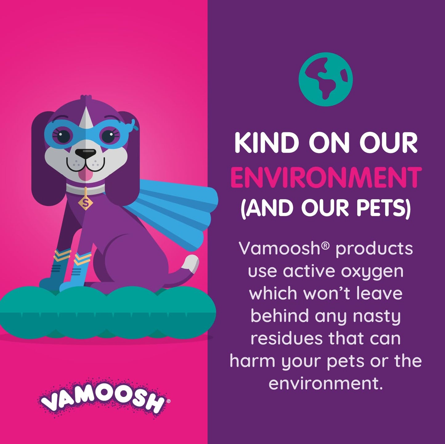 Vamoosh Pet Hair Dissolver - Pet Hair Remover for Washing Machines, Cotton Fresh 6x100g, Eliminates Odours and Dirt, Dissolves Dog, Cat, Horse, Animal Fur, Large Pack up to 6 Washes