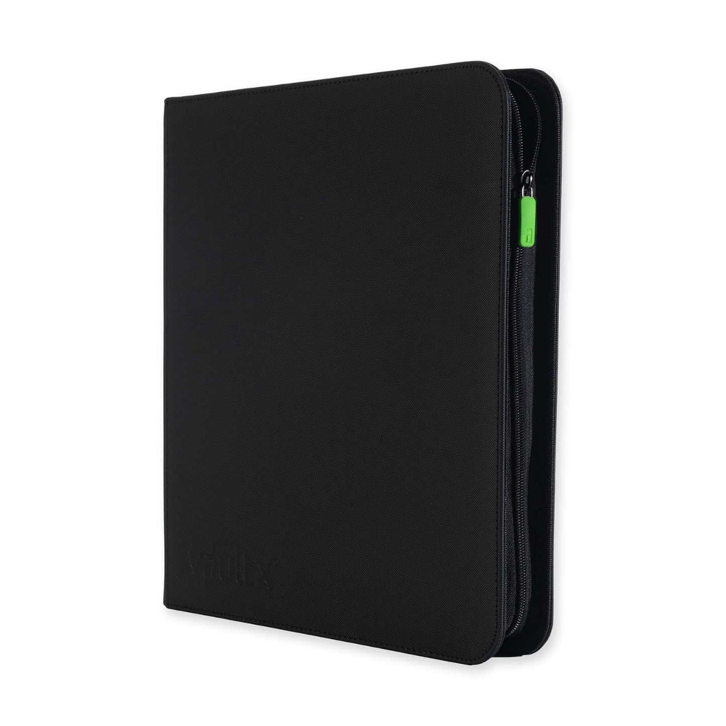 Vault X 12 Pocket Trading Card Zip Binder, 480 cards, Premium Exo-Tec Album Material, 20 Side-Loading Pages, Folder for Collectible Card Games, Sports, TCG (Black)