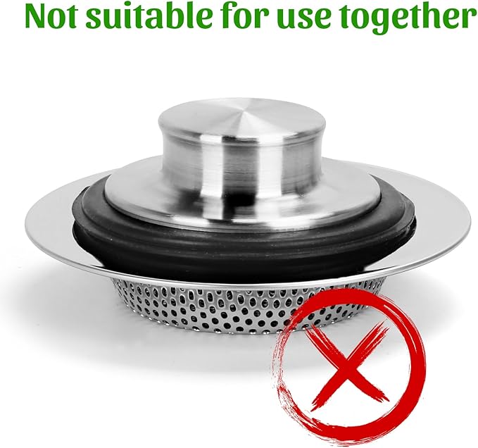 3PCS - Windran Kitchen Sink Drain Strainer and Sink Drain Stopper Set, Upgraded