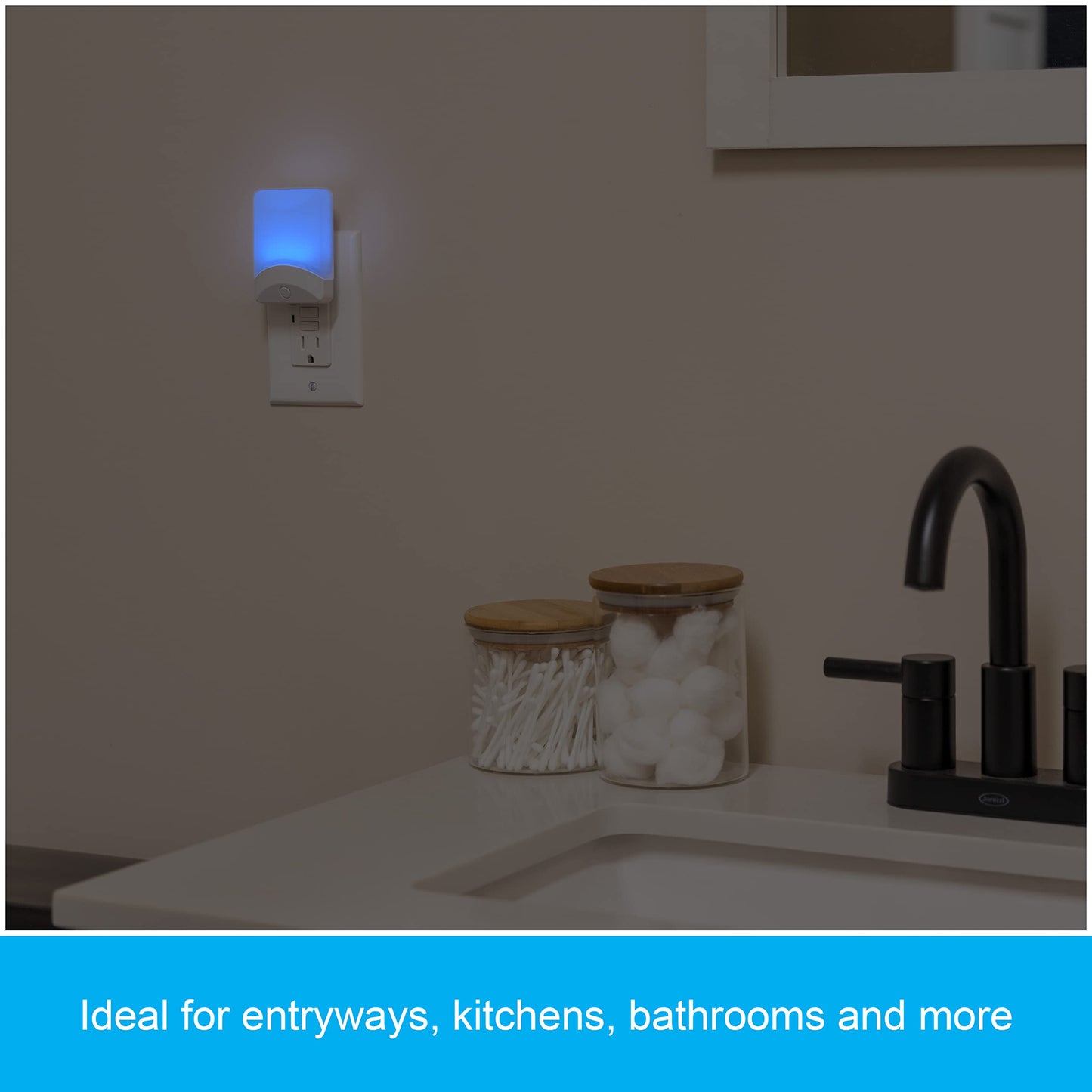 GE Color-Changing LED Night Light, Plug Into Wall, Dusk to Dawn Sensor, Ambient Lighting, for Bedroom, Childrens Room, Nursery, Safety Rated, 1 pack, 34693