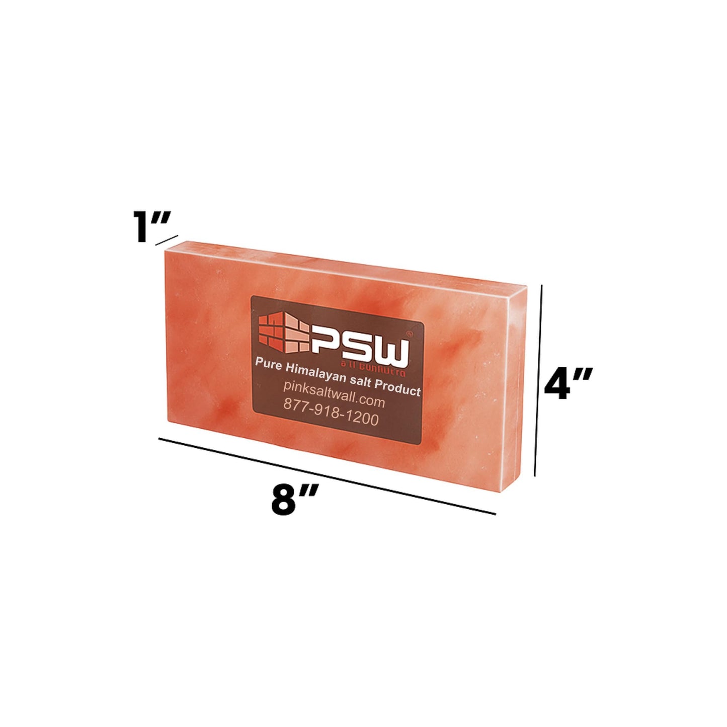 Himalayan Salt Tiles 8x4x1 - Pack of 10 with Salt Glue | Versatile Himalayan Salt Bricks for Sauna, Spa, Dry Aging, and Elegant Home Decor