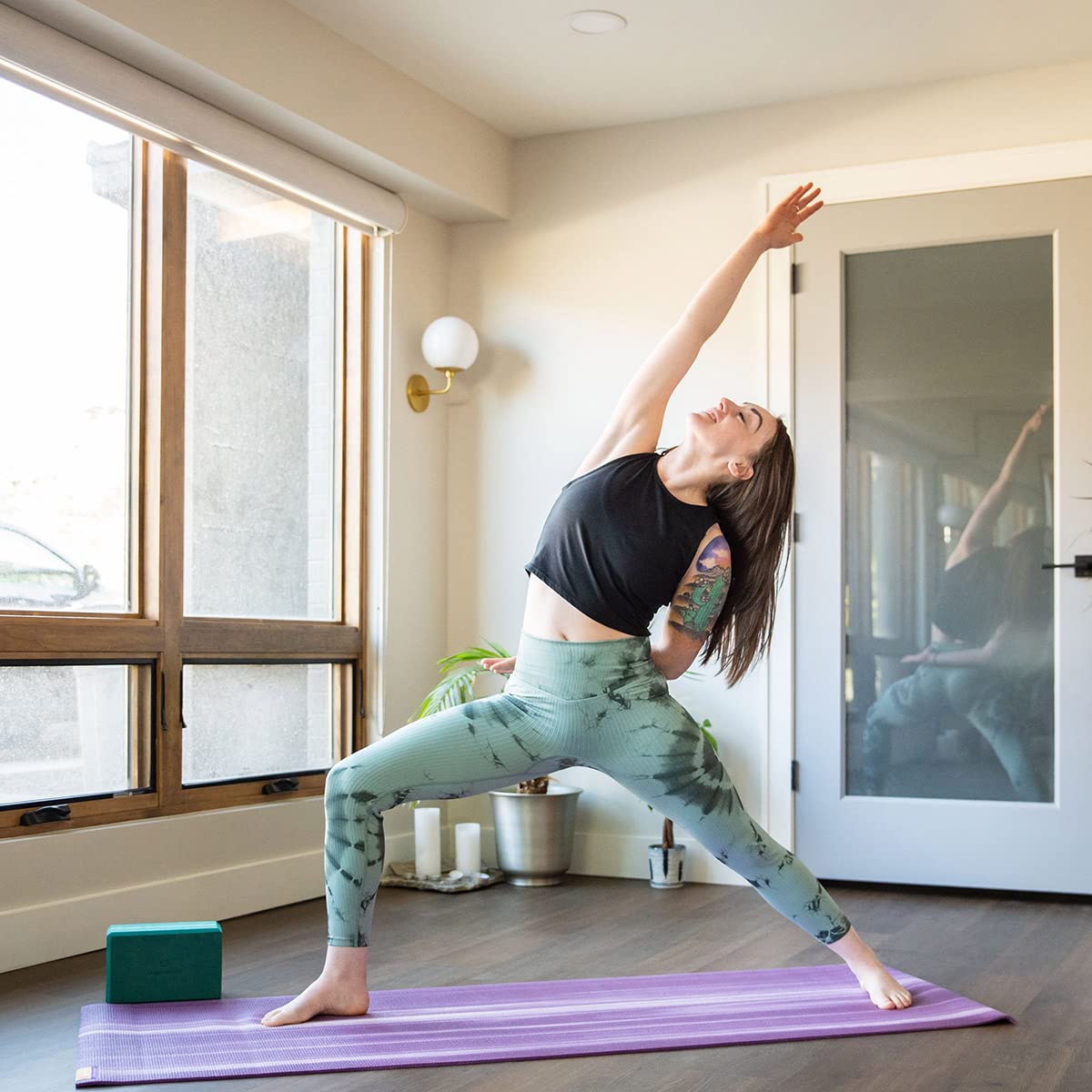 Hugger Mugger Nature Ultra Yoga Mat - Unique Variegated Design, Extra Cushion, Durable, Sticky and Grippy, Stable Non-Slip Surface, Lightweight