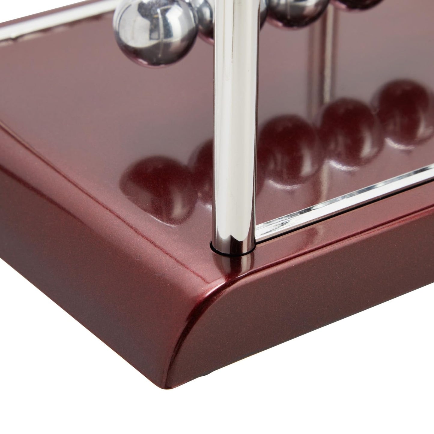 Juvale Newtons Cradle Pendulum - 7 x 6 x 7 in, Silver Stainless Steel - Desk Decor & Office Decor for Men - Stress Relief Desk Toy - Science Teacher Gift & Physics Toy