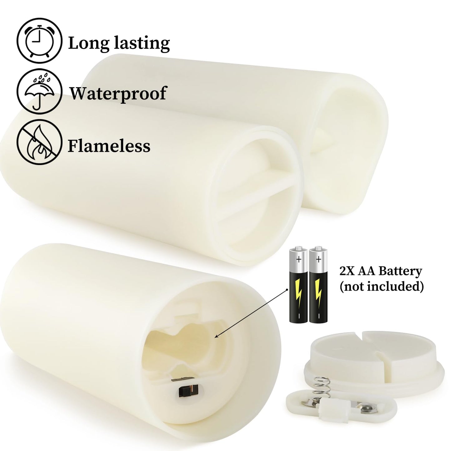 fclayvts 48-Pack LED Flameless Candles with Remote Control - Perfect for Home, Parties, and Special Occasions - Create a Magical Ambiance Effortlessly(Three Sizes)