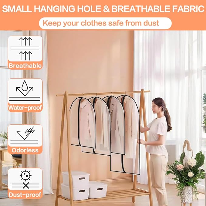 Garment Bags for Hanging Clothes Travel Clothing Suit Bags for Closet Storage