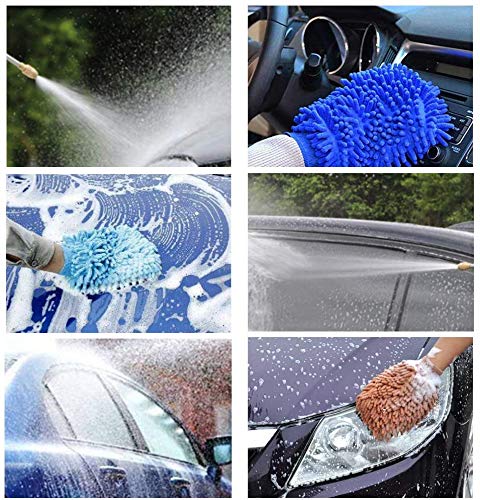 Yiliaw High Pressure Power Washer Wand With 3 Sprayer Nozzle, 38 Inch Garden Hose Nozzle Sprayer Flexible Watering Wand for Gutter Patio Car Pet Plants Window Cleaning Tool (Blue)