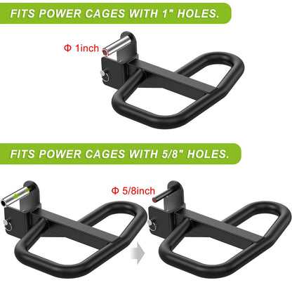 SELEWARE Multi Grip Dip Bar Attachment for 2" x 2" with 1" Hole Power Rack, Wide and Narrow Grip Handles Squat Rack Attachment for Strength Training, 500 lbs Capacity